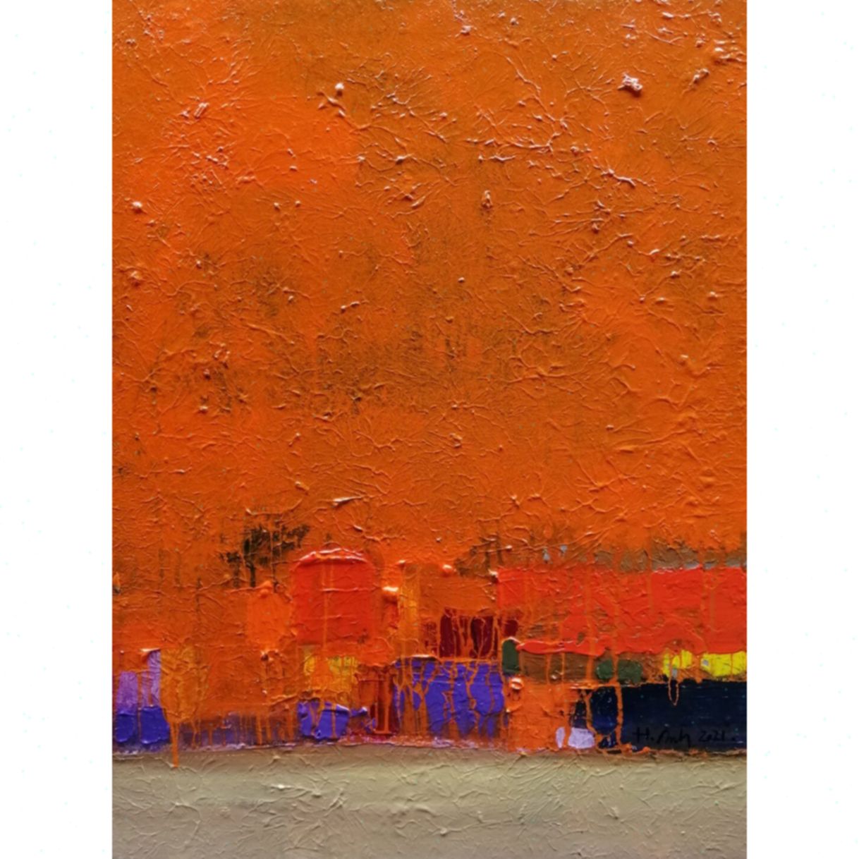 Tranh Hoàng Anh Cơn Mưa Mùa Hạ Acrylic 60x80cm Độc Bản 