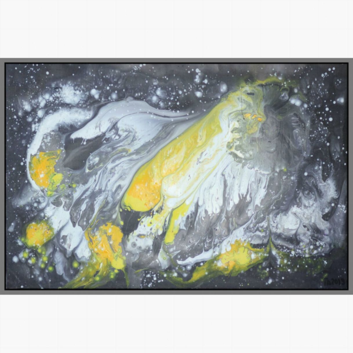 Tranh Trừu Tượng Kim Acrylic 90x140cm Tác Giả Nổi Tiếng 