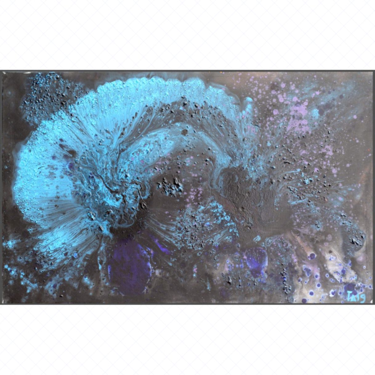 Tranh Acrylic Trừu Tượng Thủy 80x120cm Sáng Tác 2019 