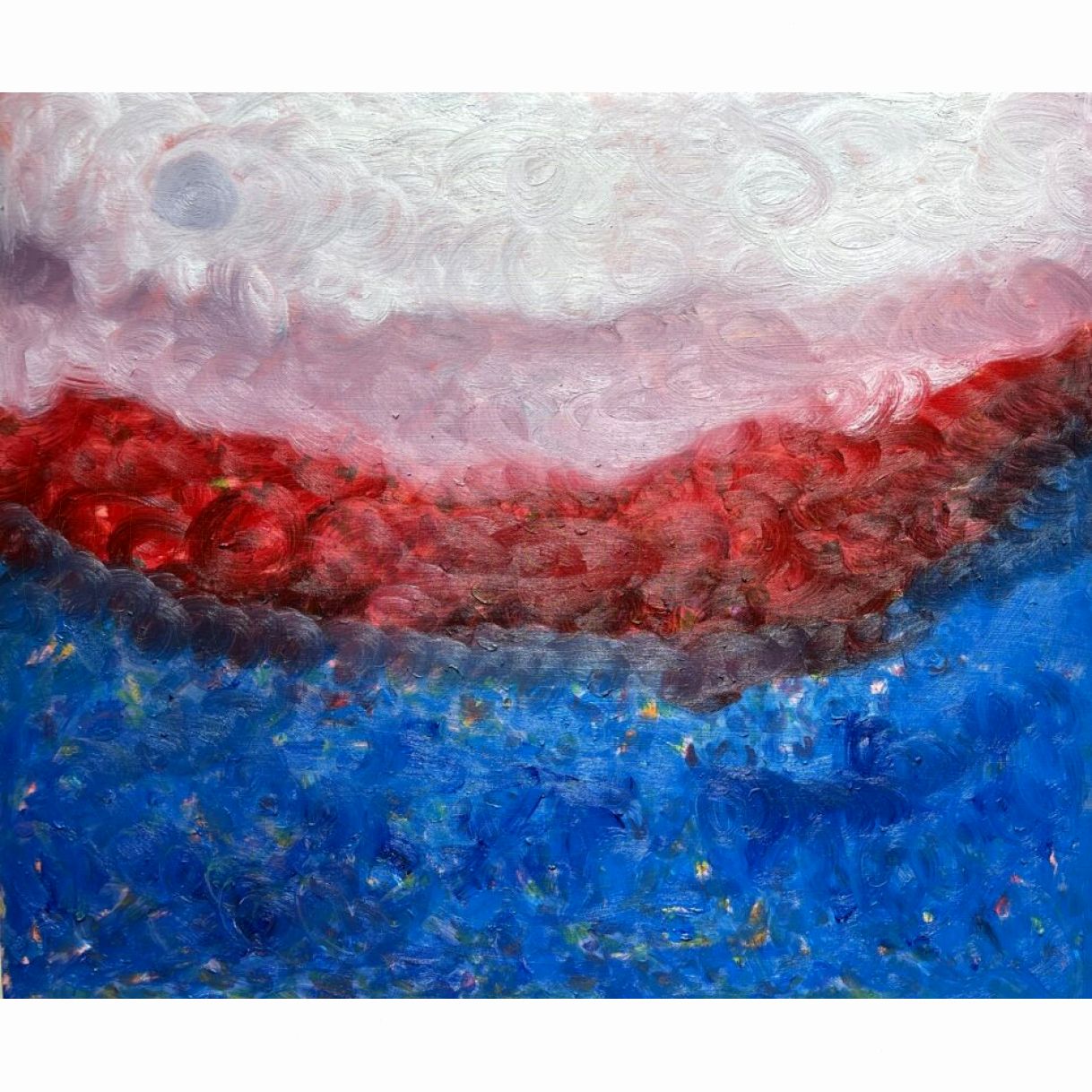 Tranh Sơn Dầu Thung Lũng Đỏ 50x60cm Độc Bản Có Giấy Phép 