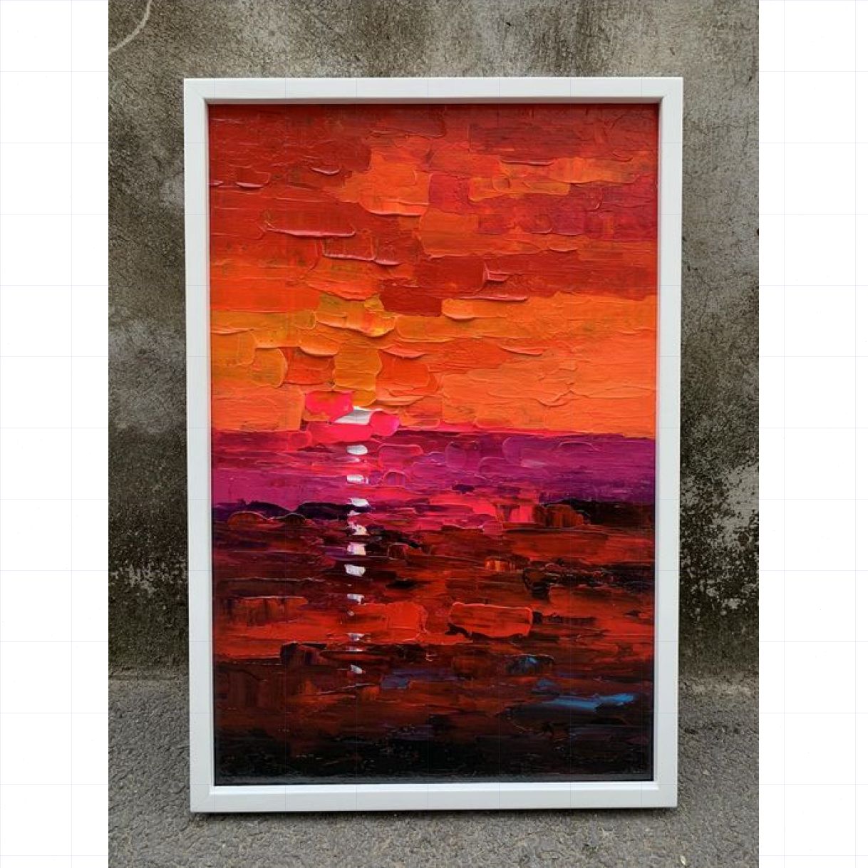 Tranh Trừu Tượng Hoàng Hôn II Acrylic 40x60cm Sáng Tác 2022 