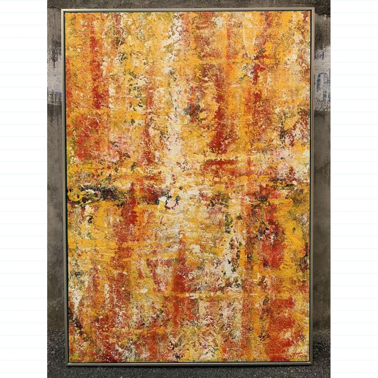 Tranh Trừu Tượng Chiều Nghiêng Nắng Acrylic 90x140cm 