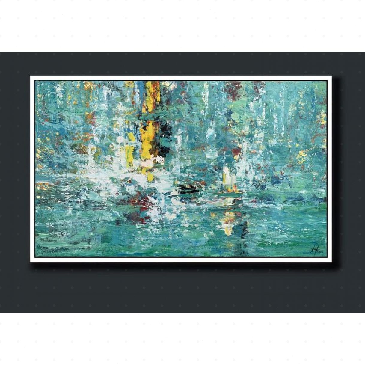 Tranh trừu tượng buông nắng acrylic độc bản nghệ thuật 