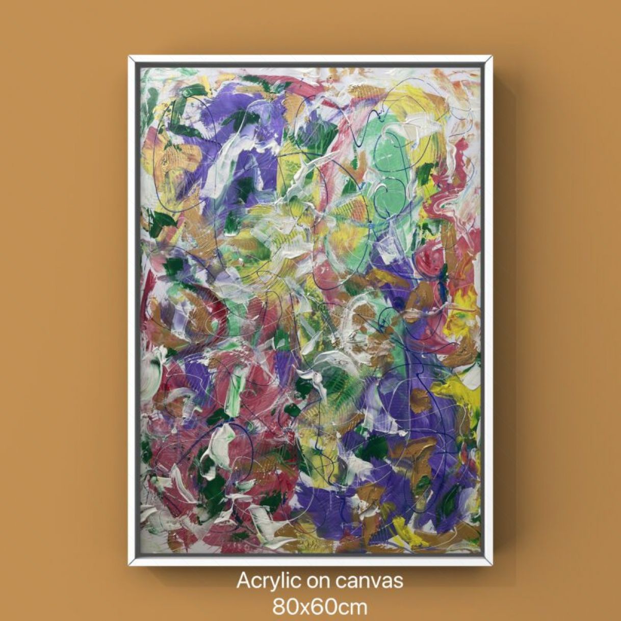 Tranh trừu tượng Giấc mơ acrylic 80x60cm hiện đại độc bản tranh họa sĩ 