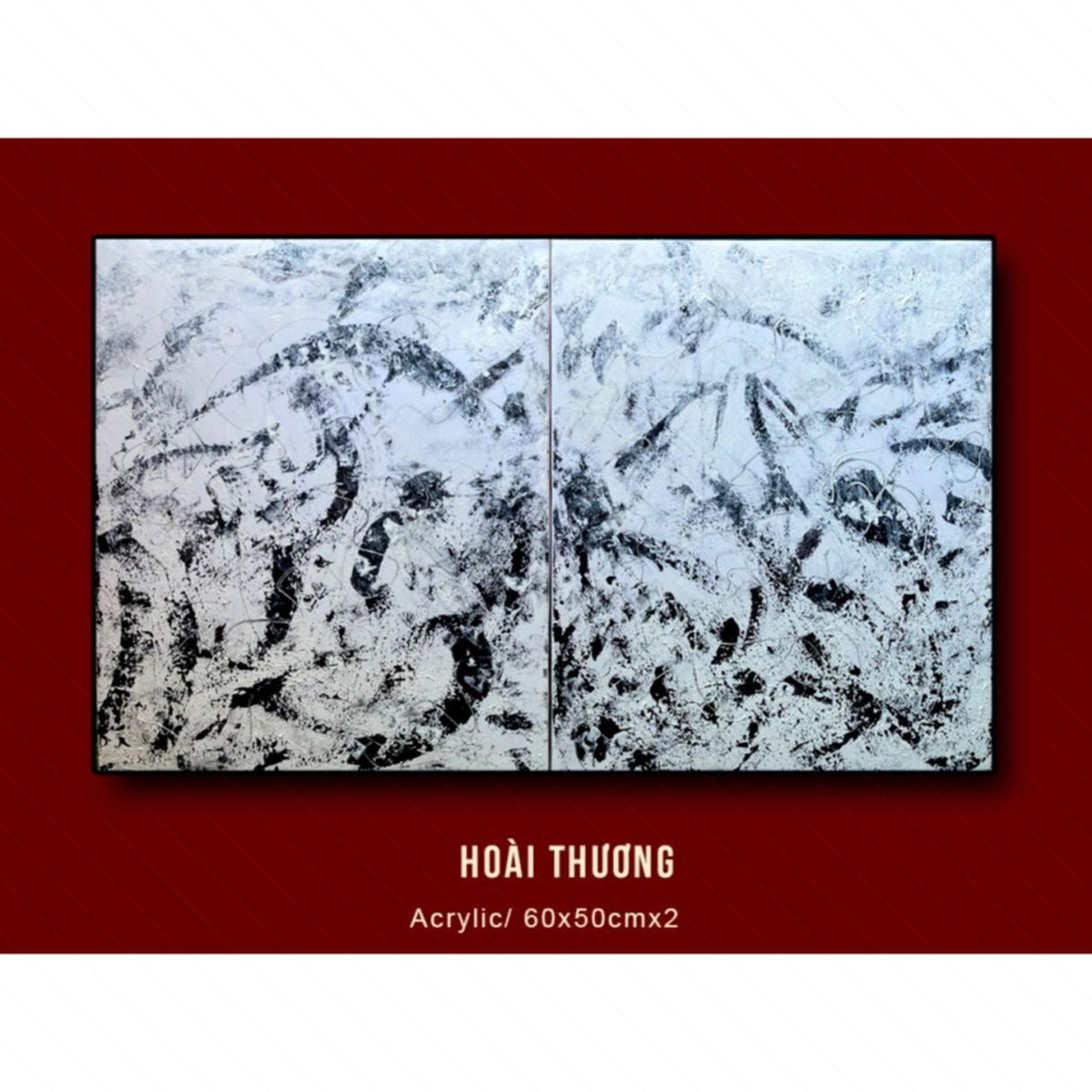 Tranh Trừu Tượng Hoài Thương Acrylic Độc Đáo 