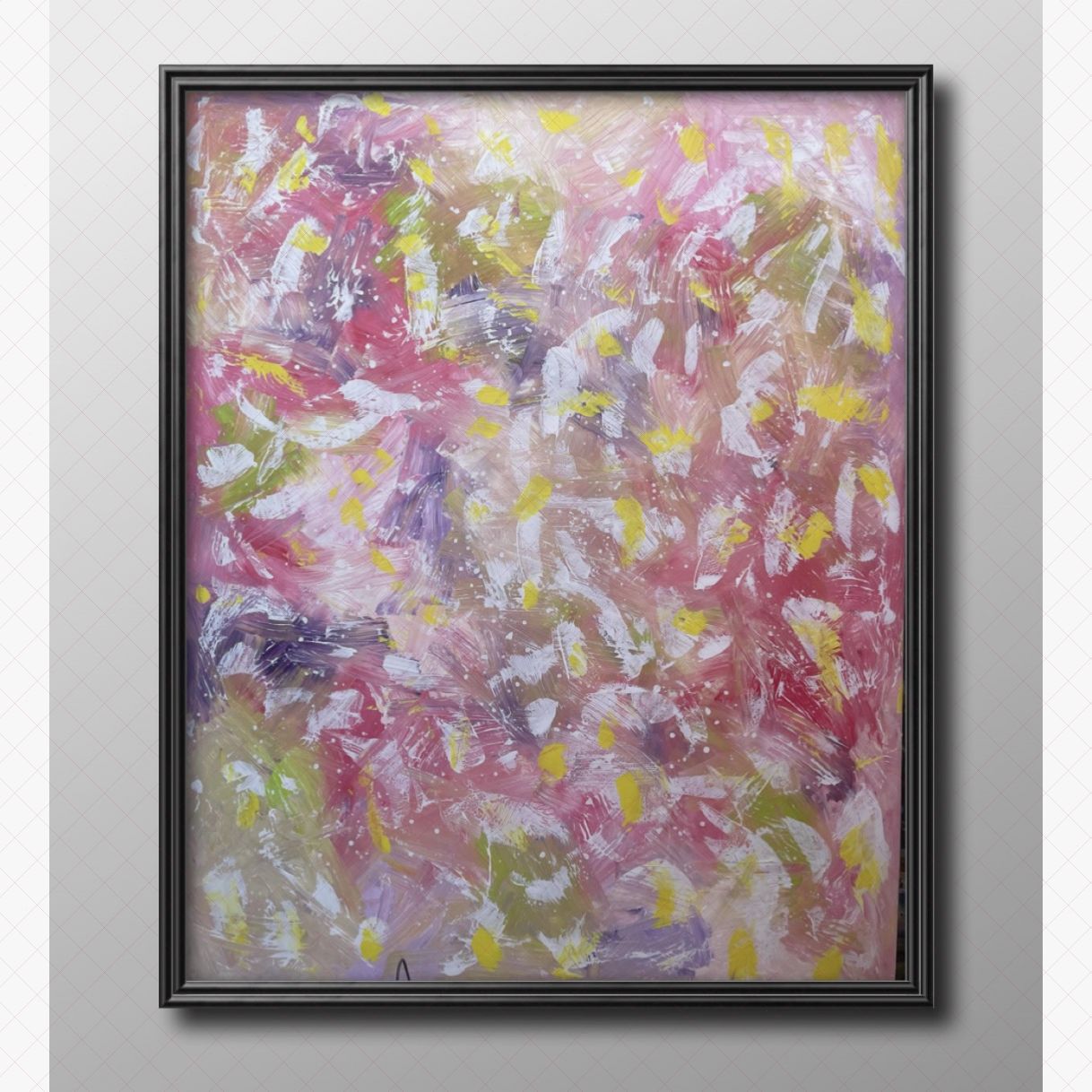 Tranh trừu tượng hoài mơ acrylic sắc nét 80x100cm 