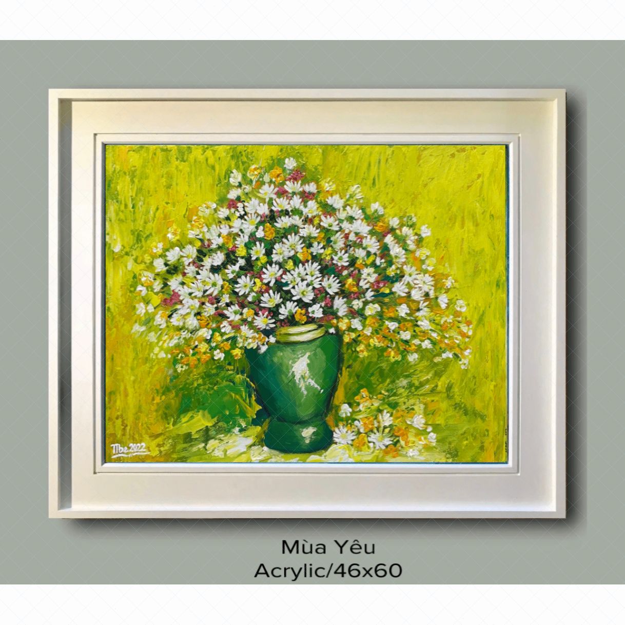 Tranh Hoa Mùa Yêu Acrylic Đẹp Kích Thước Vừa 