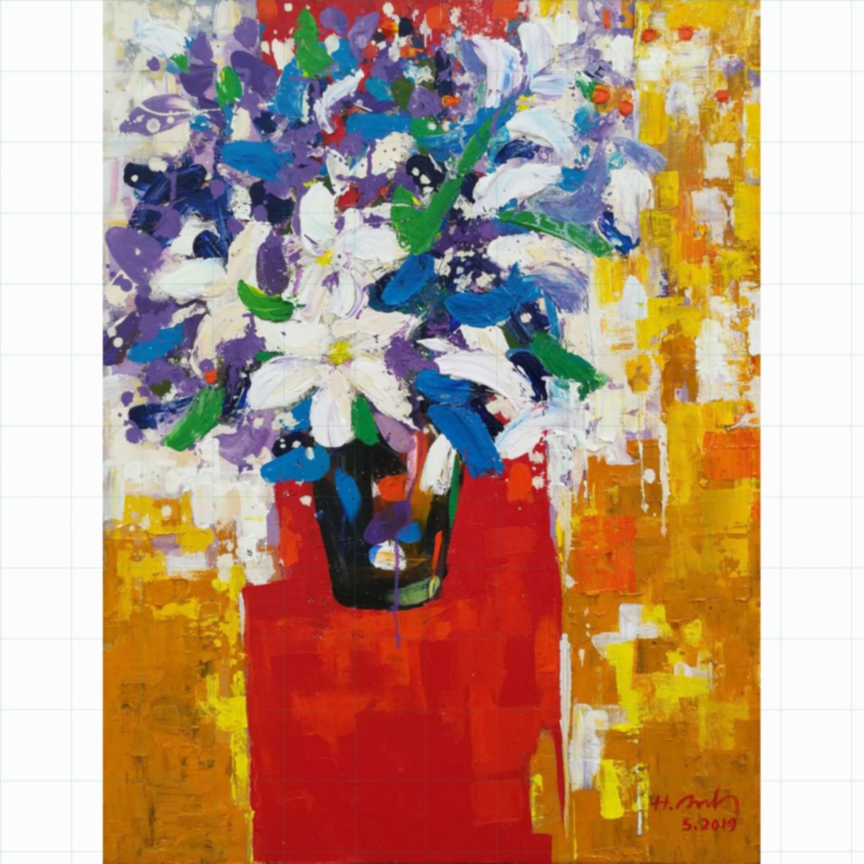 Tranh Tĩnh Vật Hoàng Anh Acrylic 70x90cm 