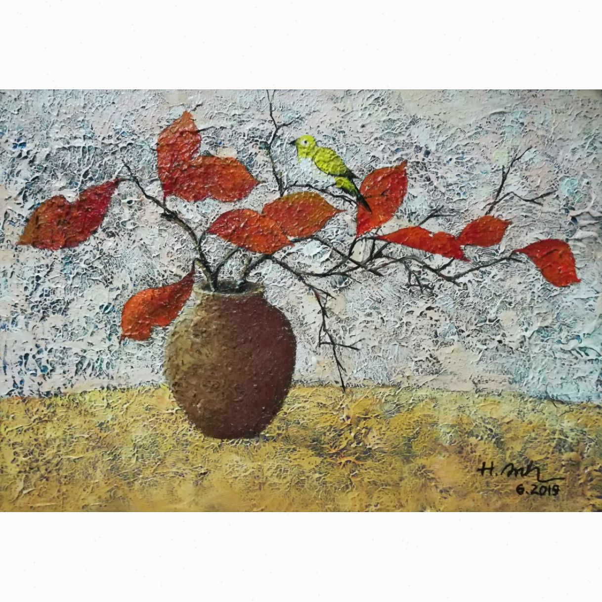 Tranh Sơn Dầu Thu Xưa Acrylic Toan 50x70cm Trang Trí Sang Trọng 