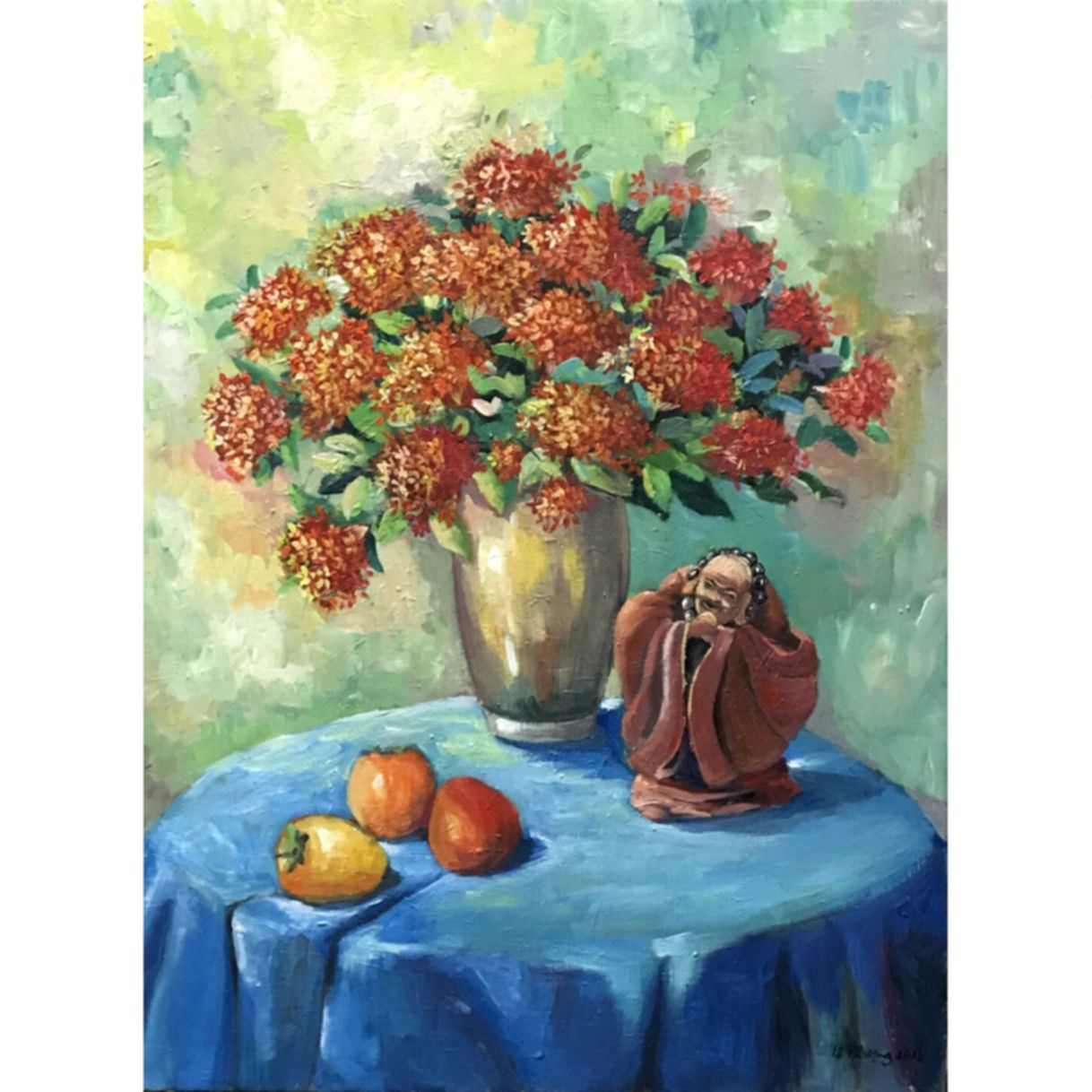 Tranh Hoa Sắc Thu Acrylic 60x80cm Tranh Họa Sĩ Độc Bản 