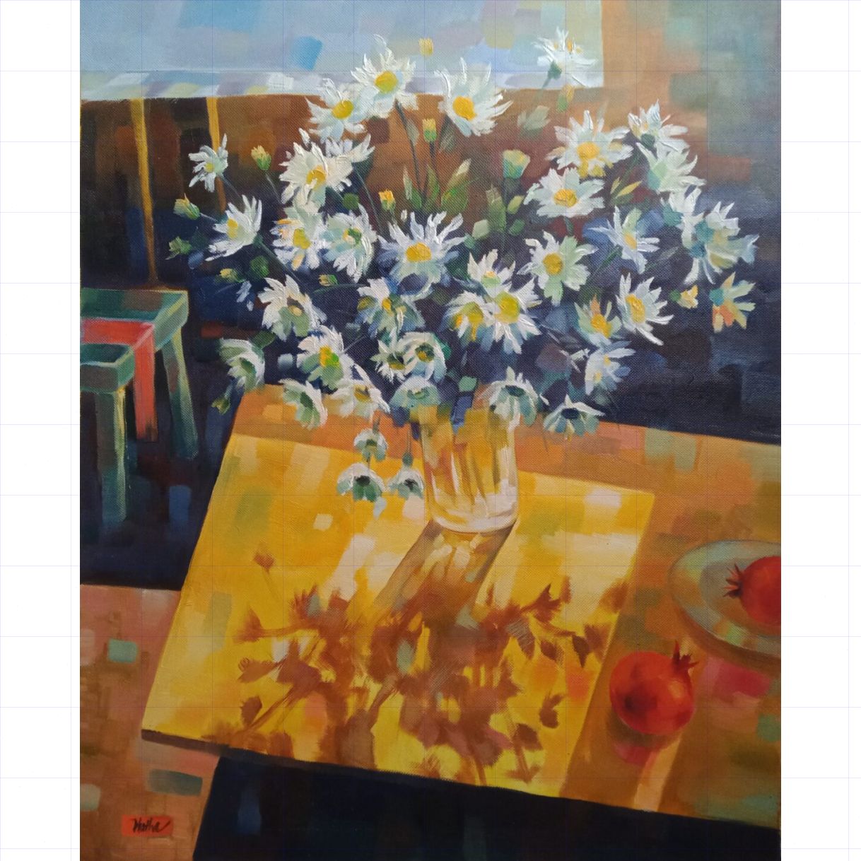 Tranh Sơn Dầu Bóng Nắng 40x50cm Tinh Tế Sang Trọng 