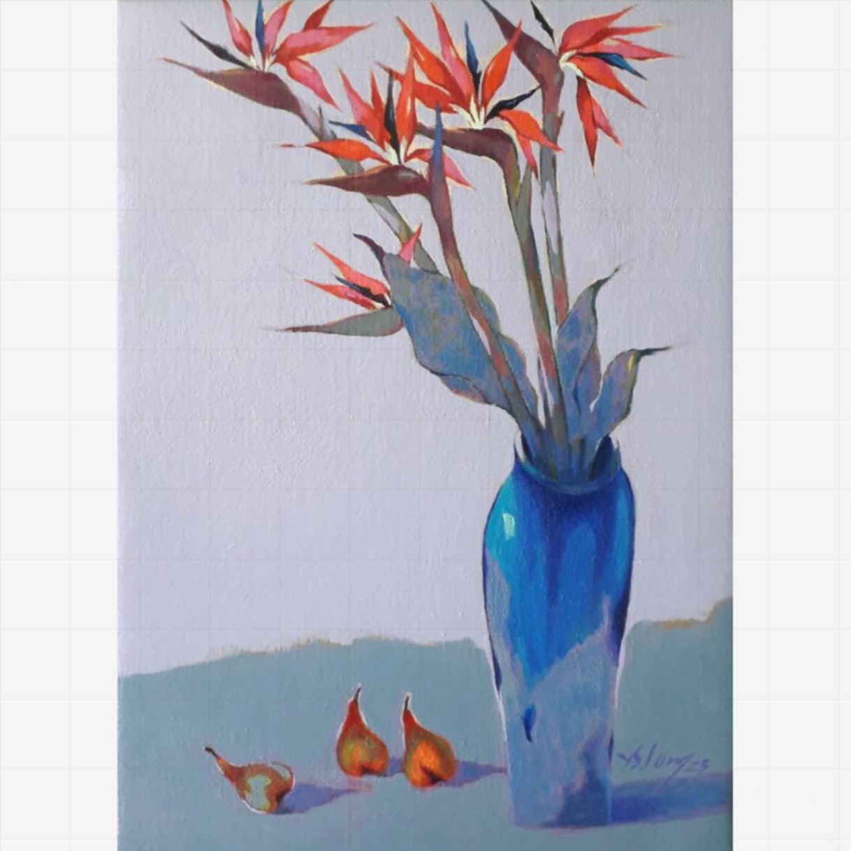 Tranh Tĩnh Vật Sớm Tinh Sương Tổng Hợp 50x70cm Tinh Xảo 