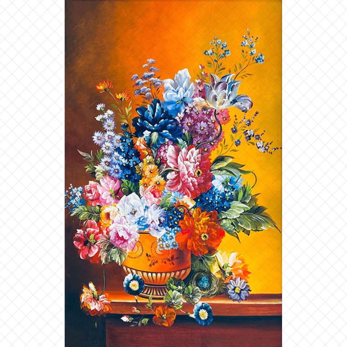 Tranh Hoa Tĩnh Vật Sơn Dầu 70x110cm 100% Tay Vẽ Thẩm Mỹ Cao 