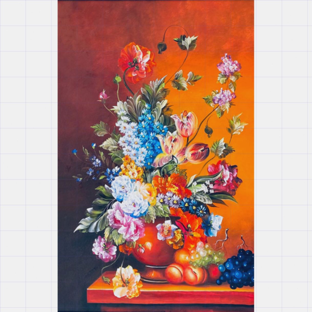 Tranh Hoa Sơn Dầu Tĩnh Vật Canvas 70x100cm 