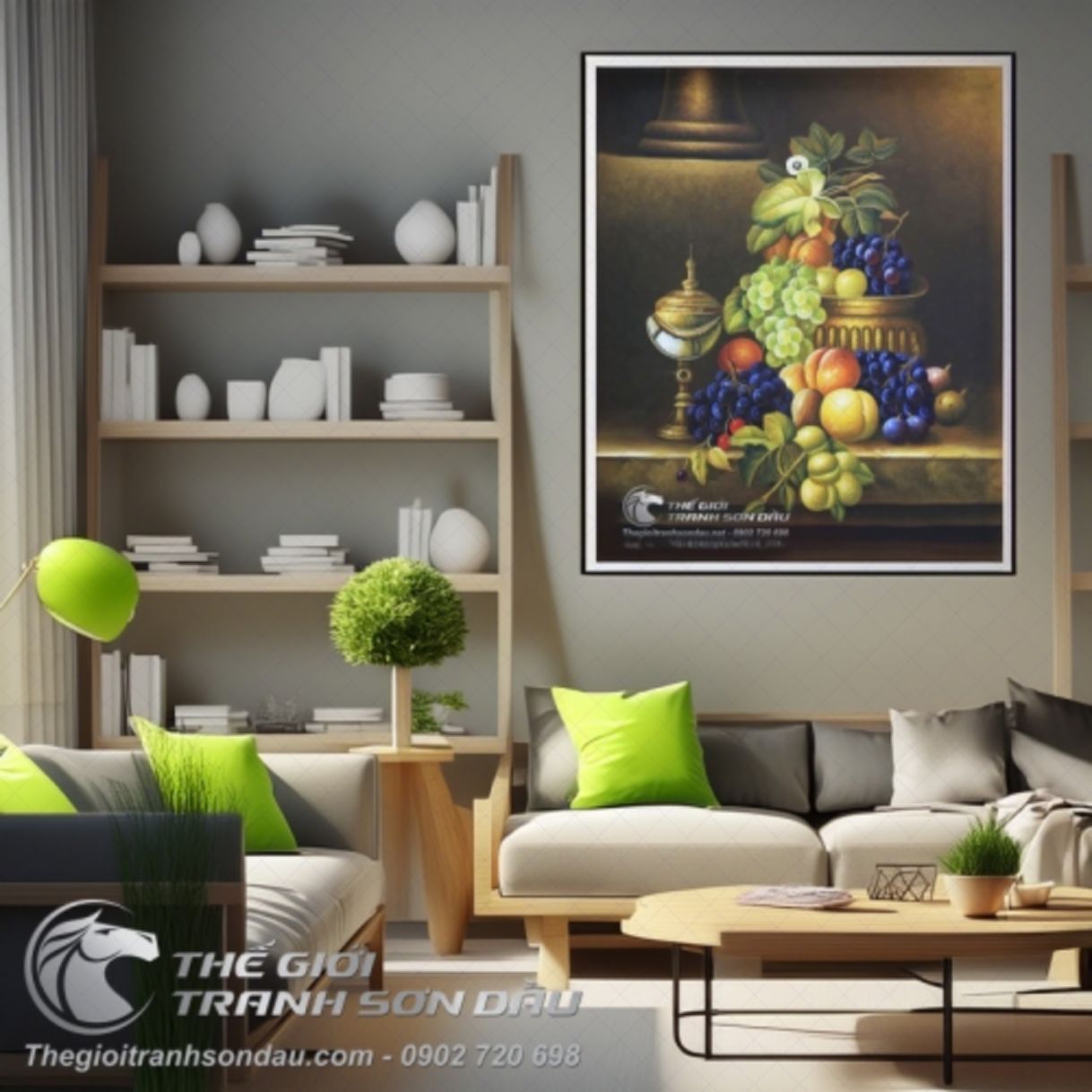 Tranh Sơn Dầu Tĩnh Vật Khổ Đứng Đẹp Đa Màu 60x90cm 