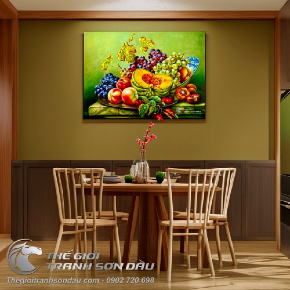 Tranh Tĩnh Vật Hiện Đại Sơn Dầu Cao Cấp 60x80cm 