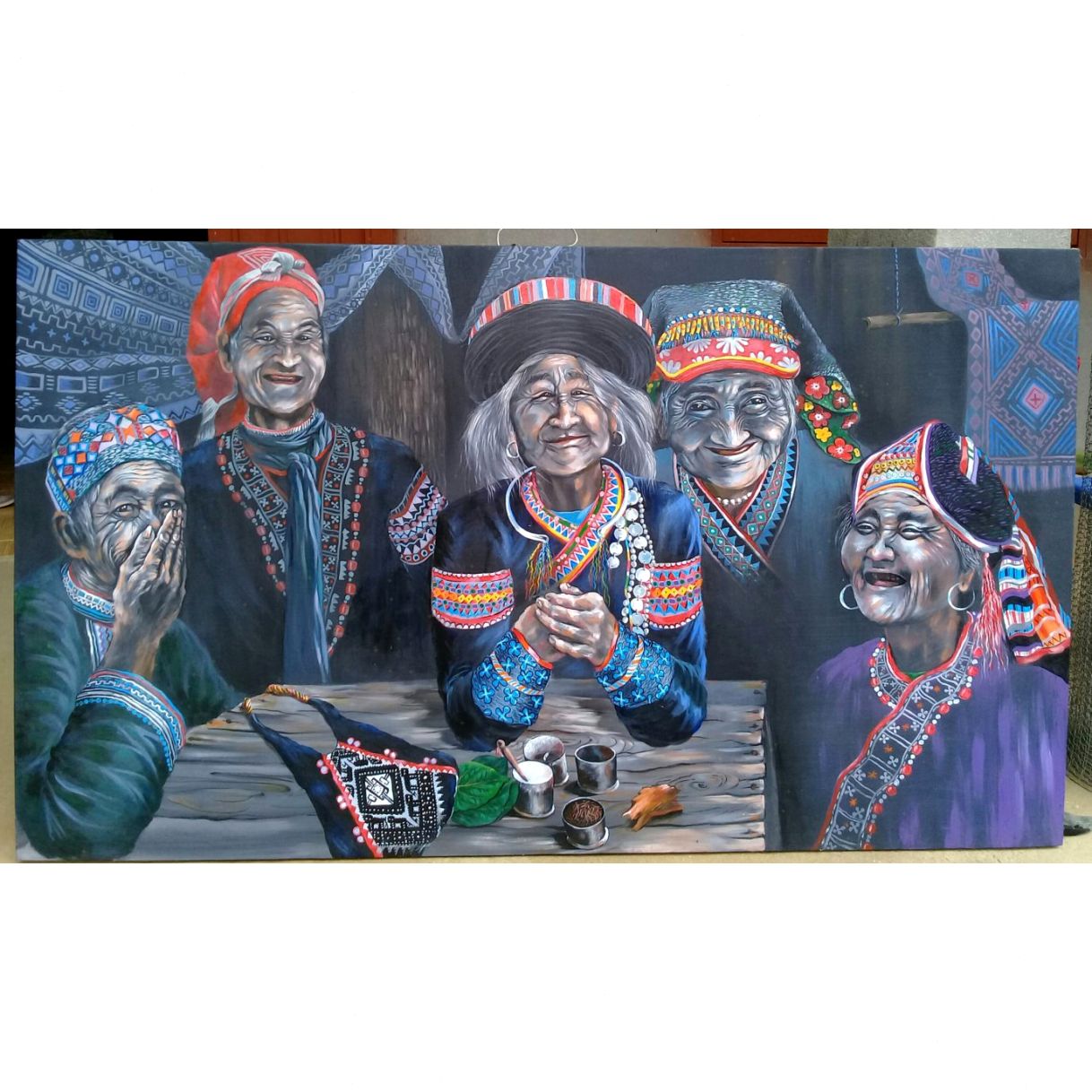 Tranh Lý Dược Niềm Vui Acrylic 85x130cm Tác Phẩm Độc Bản 