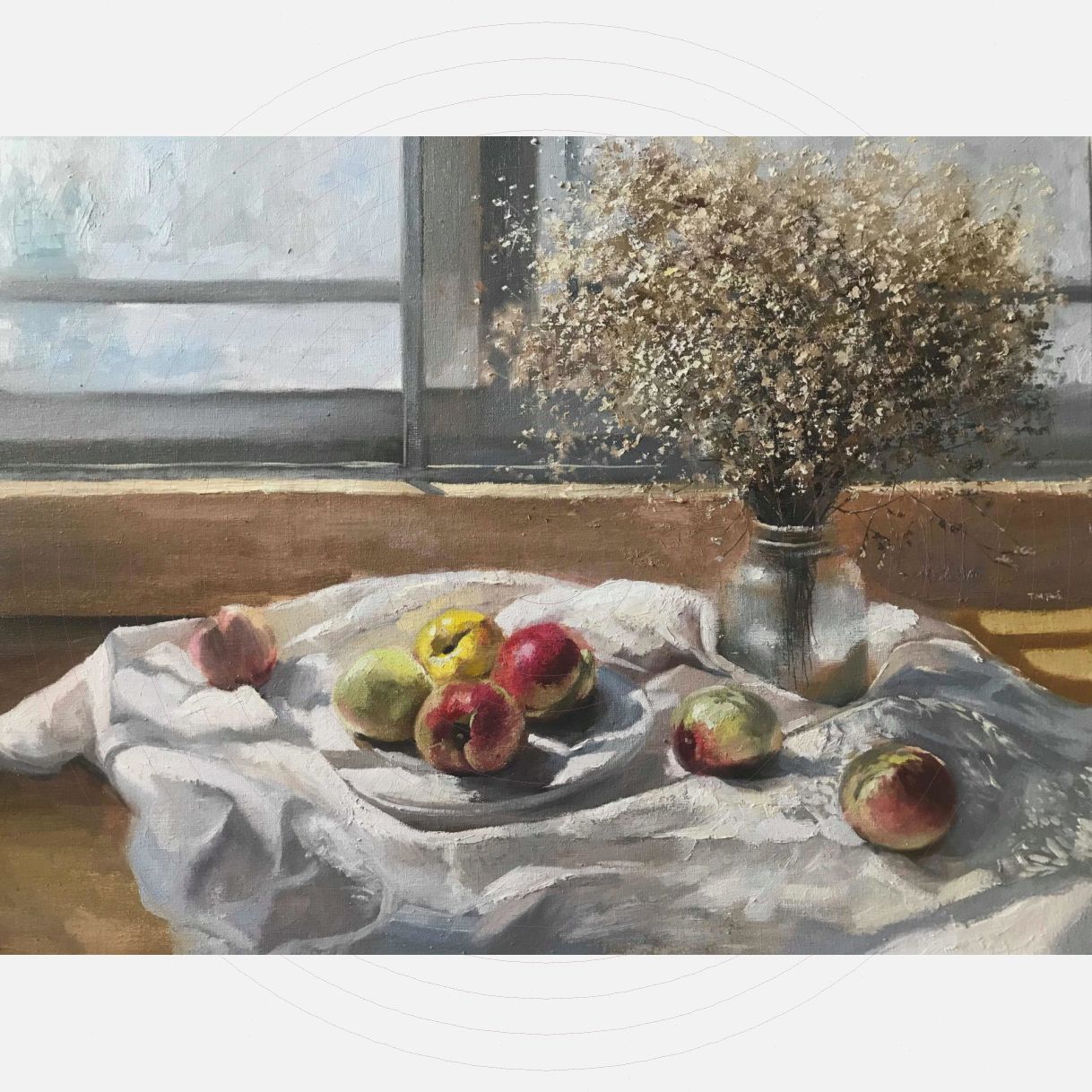 Tranh Sơn Dầu Một Sớm Mùa Thu Nghệ Thuật 70x90cm 