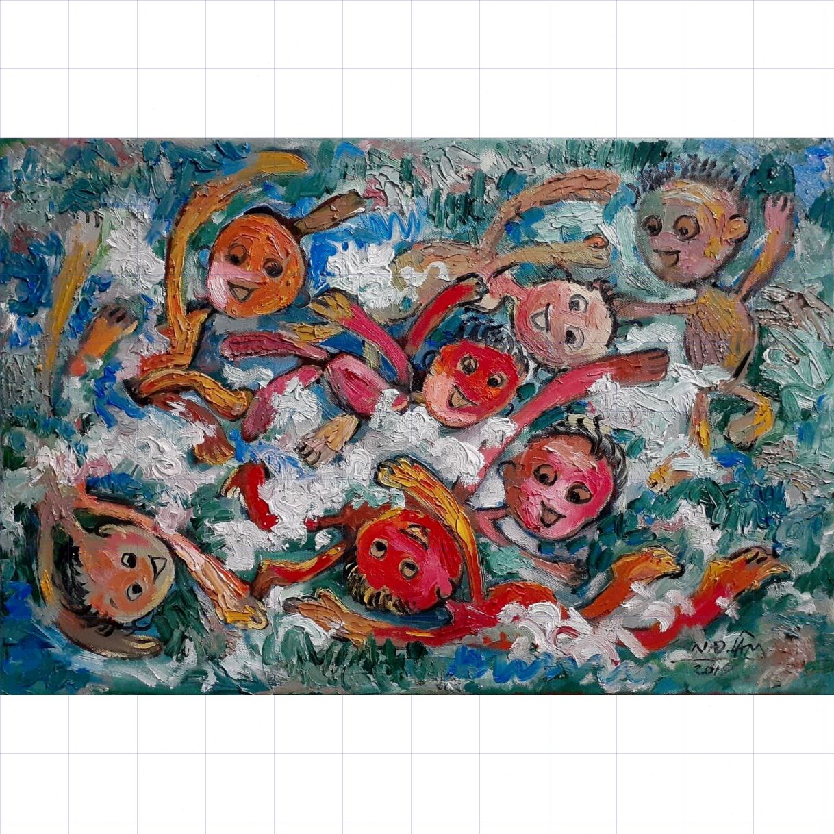 Tranh Mưa Về Sơn Dầu 40x60cm Sáng Tác Năm 2019 Độc Đáo 