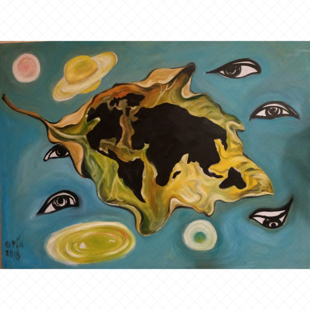 Tranh Nghệ Thuật Magahedon 60x80cm Sơn Dầu Độc Đáo 