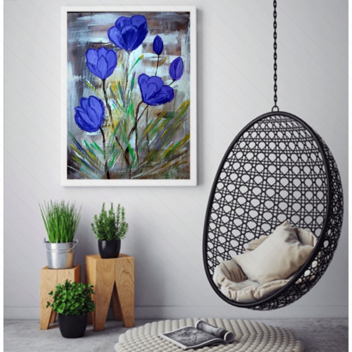 Tranh Canvas Hoa Dại Acrylic 40x60 Mont Marte Sang Trọng 