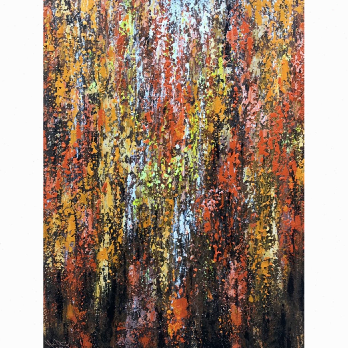 Tranh Acrylic Sắc Thu Hứa Dũng Vải Toan 70x90cm 