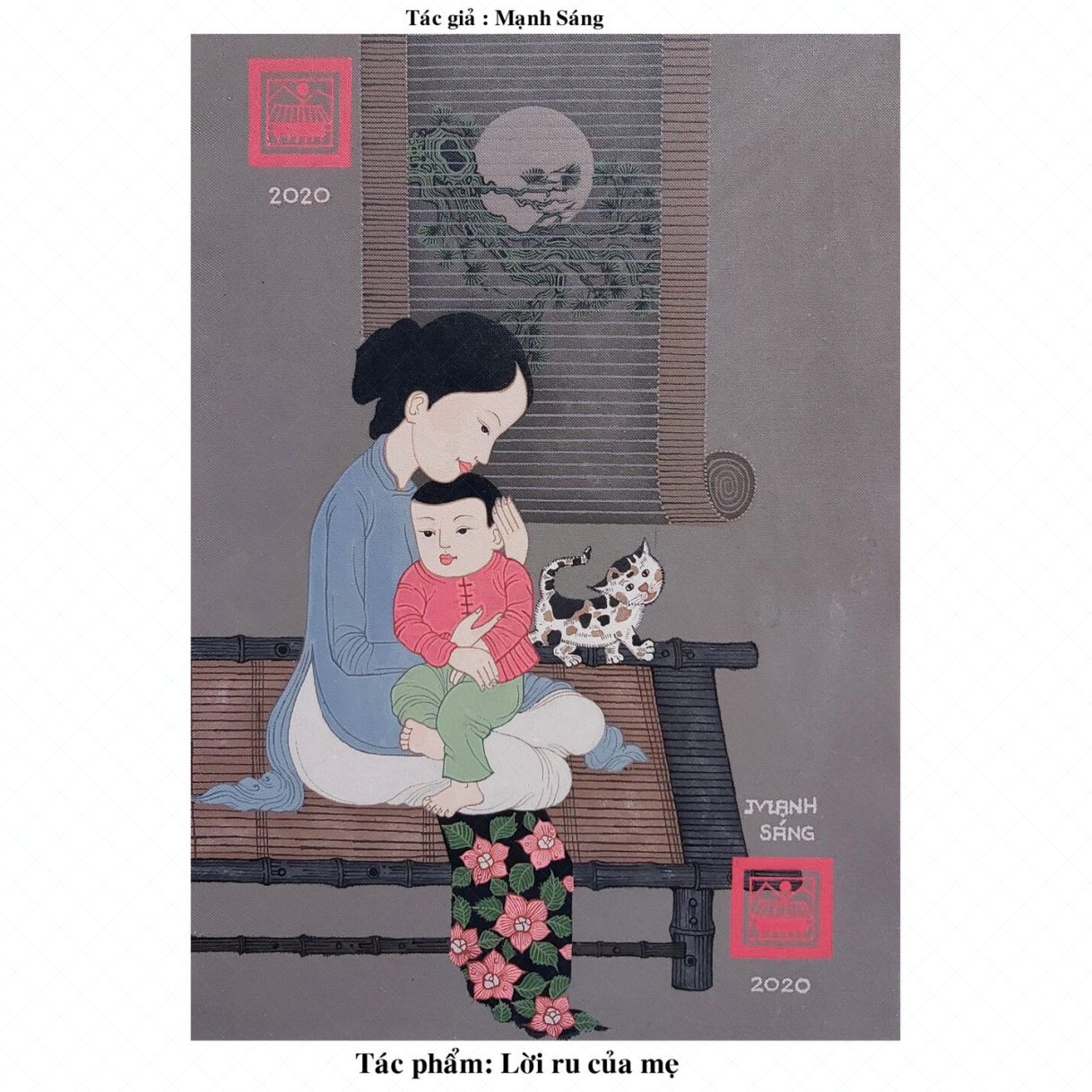 Tranh Nghệ Thuật Lời Ru Của Mẹ Acrylic 40x60cm 