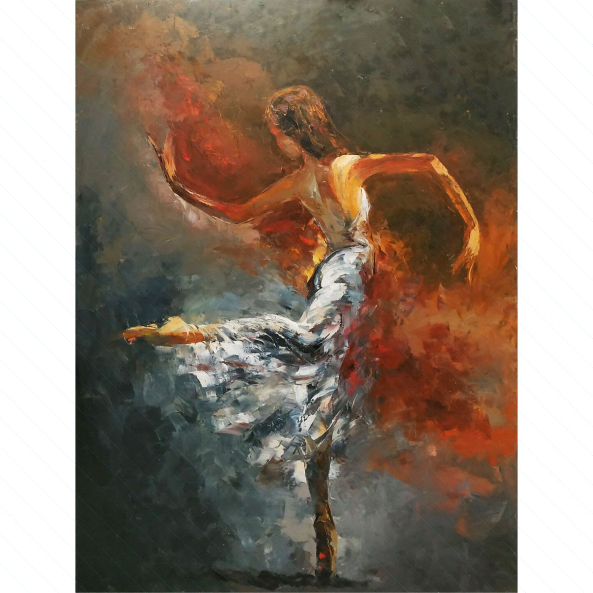Tranh Sơn Dầu Sau Ánh Hào Quang 120x160cm Độc Bản 