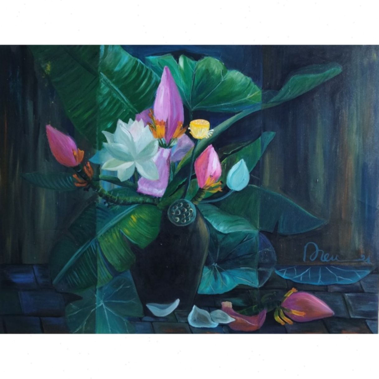 Tranh Nghệ Thuật Khúc Xuân Ca Acrylic 90x120cm Độc Bản 