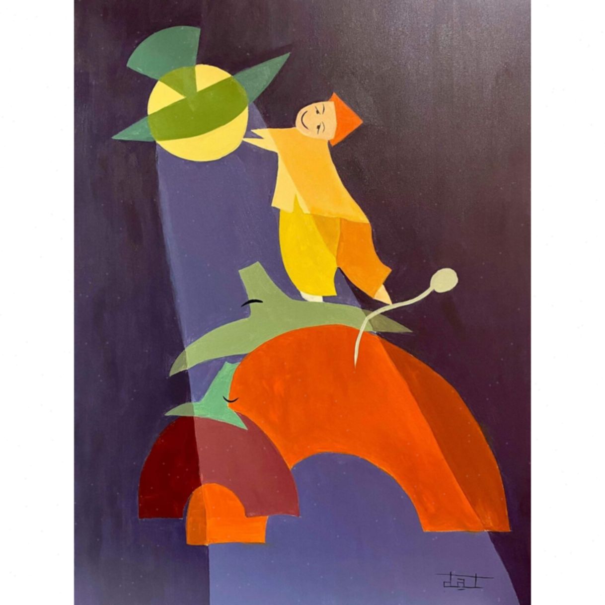 Tranh Nghệ Thuật Ngày Xưa Ơi Acrylic 60x80cm Có Giấy Tác Quyền 