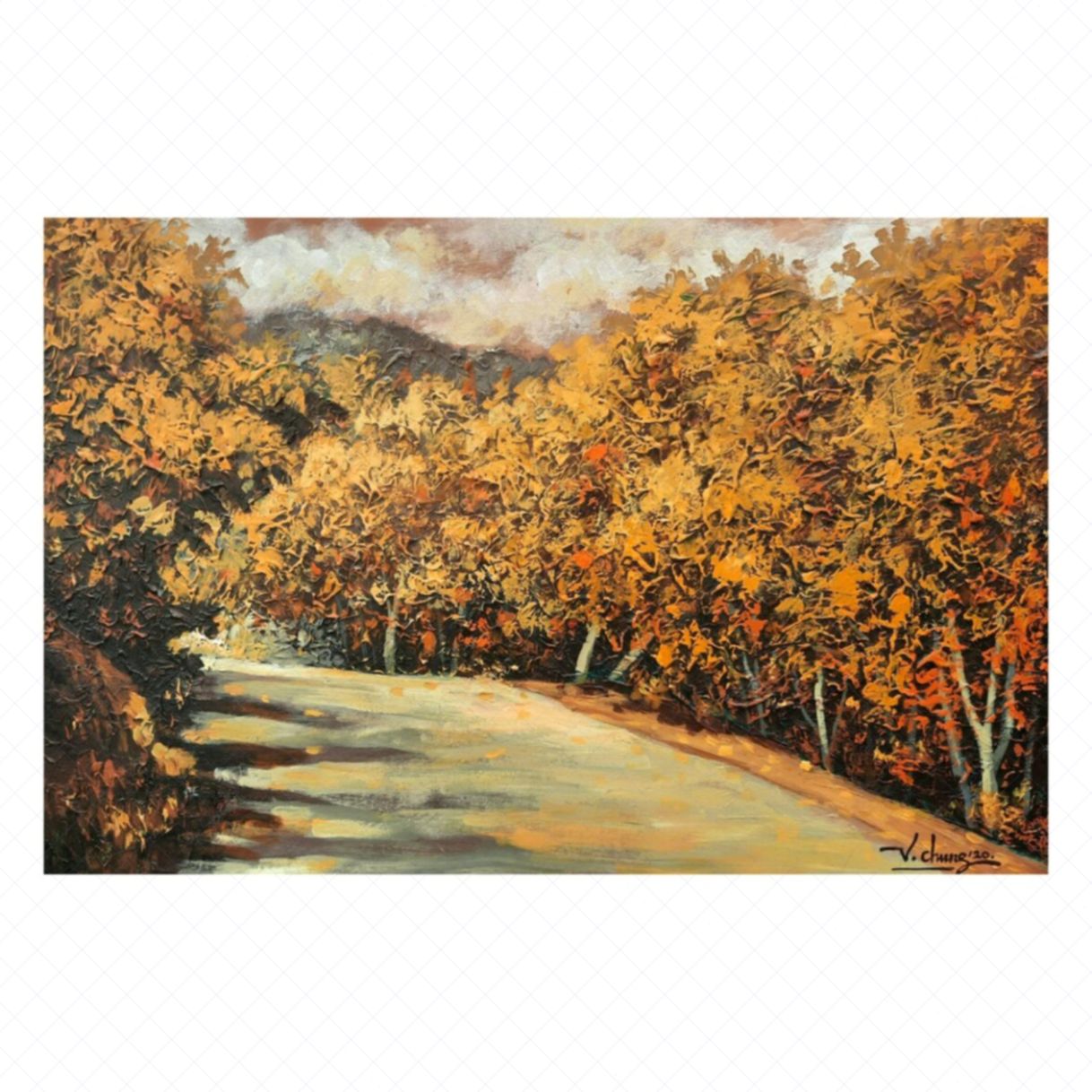 Tranh Tổng Hợp Phong Cảnh Sắc Thu 40x60cm Độc Bản 