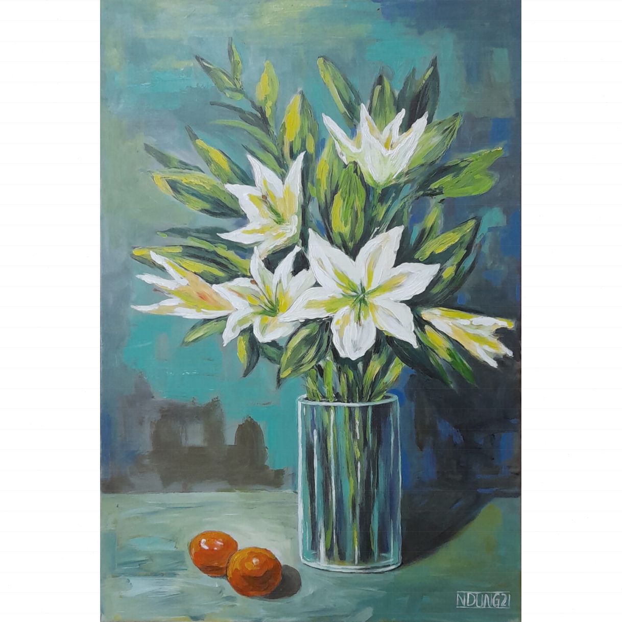 Tranh Nghệ Thuật Sắc Xuân Acrylic 40x60cm Tươi Sáng 