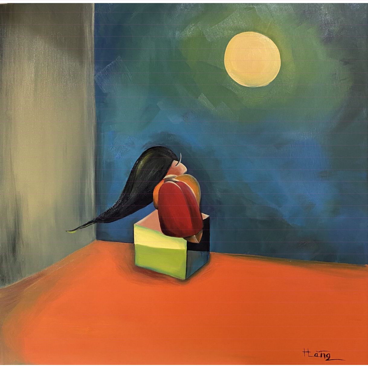 Tranh Góc Của Tâm Hồn Acrylic 90x90cm Nghệ Thuật Hiện Đại 
