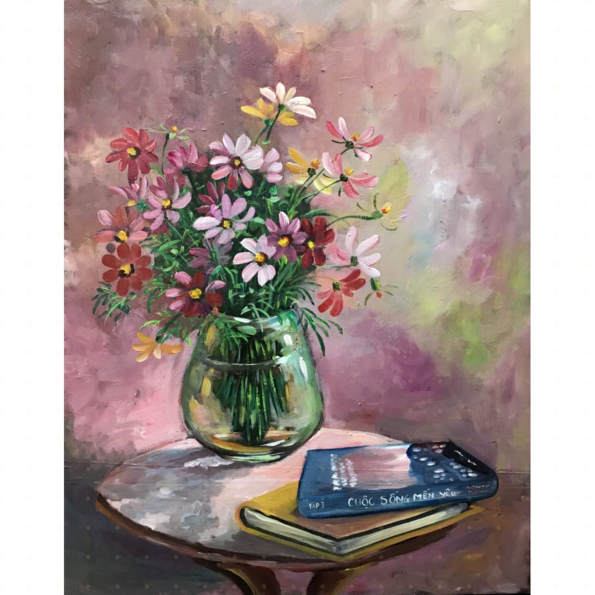 Tranh Nghệ Thuật Cuộc Sống Mến Yêu Acrylic 50x70cm Độc Đáo 