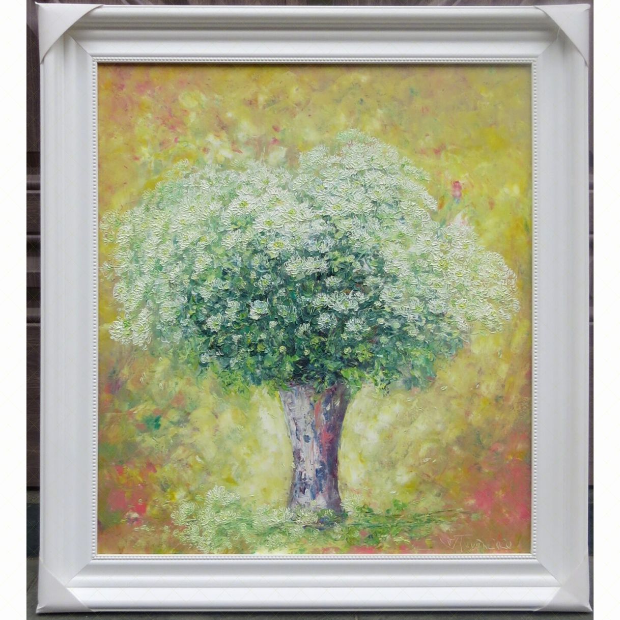 Tranh Tĩnh Vật Cúc Họa Mi Sơn Dầu 80x90cm Sang Trọng 