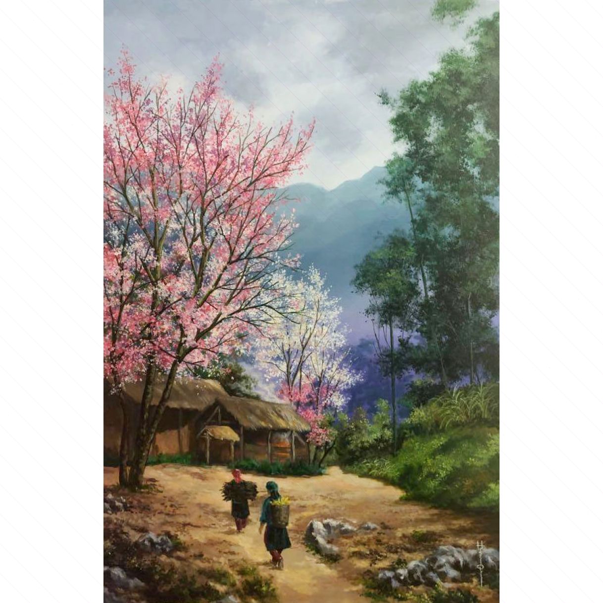 Tranh Nghệ Thuật Bước Chân Ta Về Acrylic 60x90cm Sang Trọng Độc Đáo 