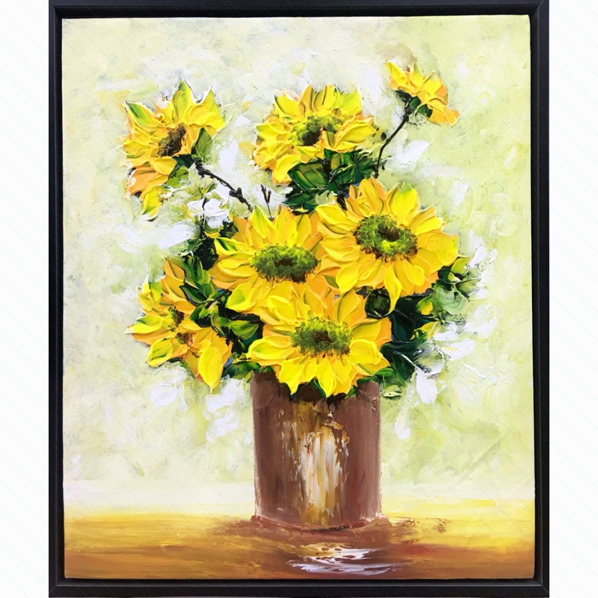 Tranh Hoa Mai Acrylic Vẽ Tay Canvas Khung Gỗ Bền Đẹp 