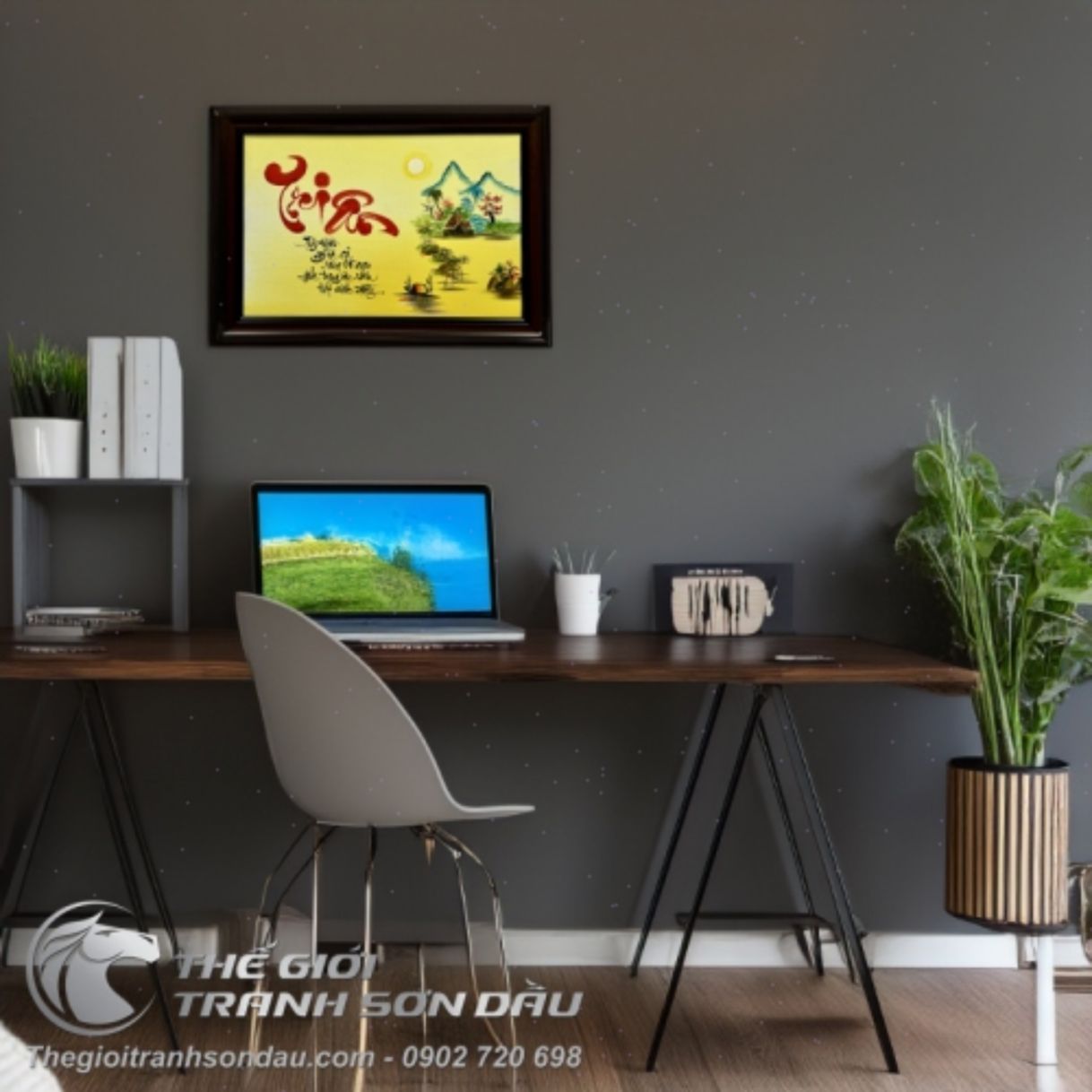 Tranh Thư Pháp Tri Ân Thầy Cô Sơn Dầu Giá Rẻ Đẹp Tặng Quà 