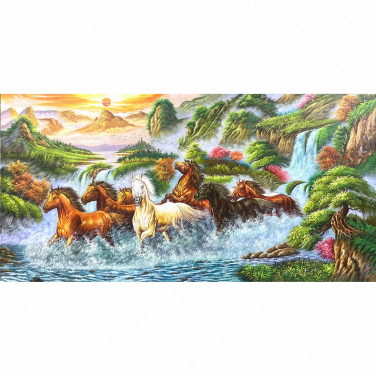Tranh Sơn Dầu Mã Đáo Thành Công Canvas Khung Hàn Quốc 160cm 