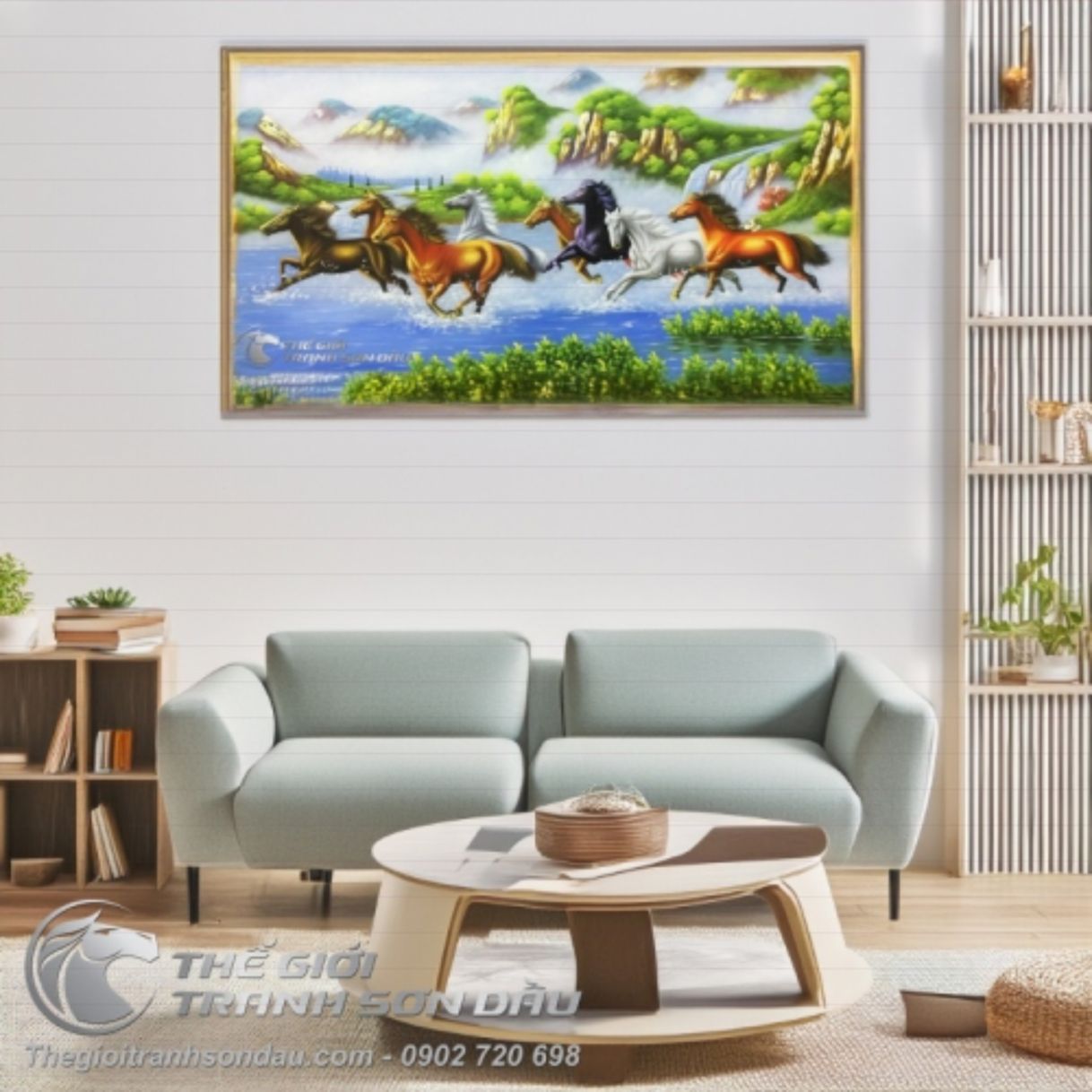 Tranh Sơn Dầu Ngựa Đẹp Giá Rẻ Kích Thước Lớn 