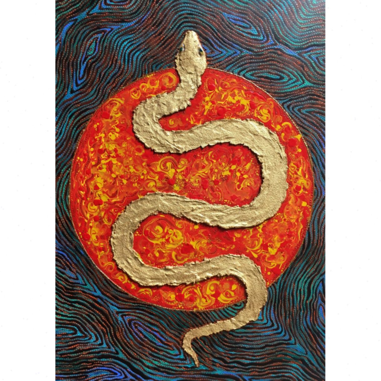 Tranh Nghệ Thuật Acrylic Cát Canvas 50x70cm Hiện Đại 