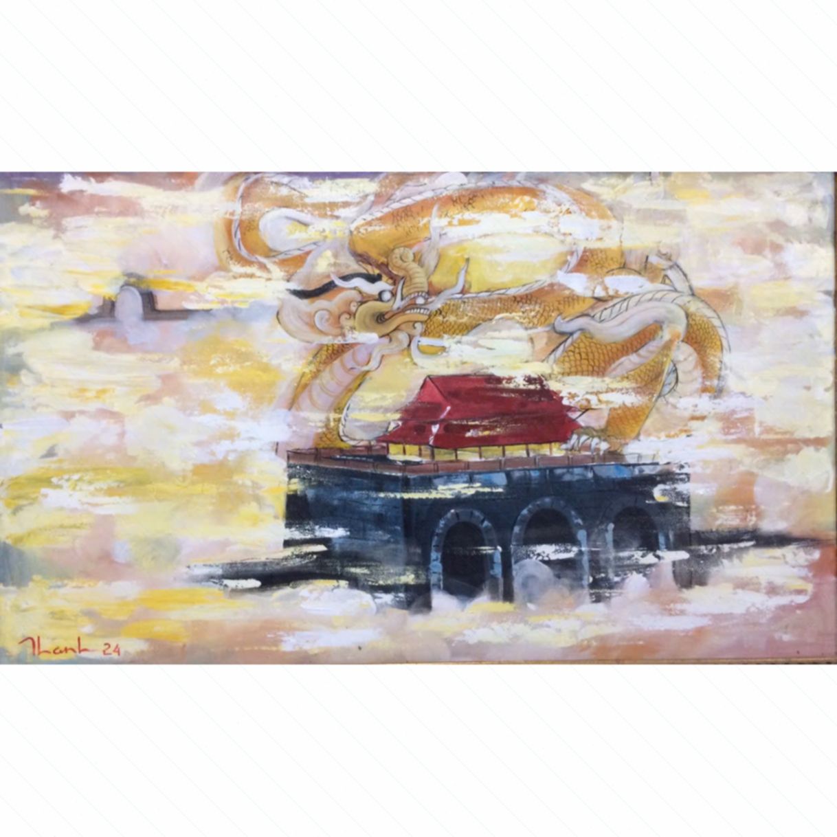 Tranh Nghệ Thuật Nhâm Thìn Acrylic Toan 60x100cm Năm 2024 