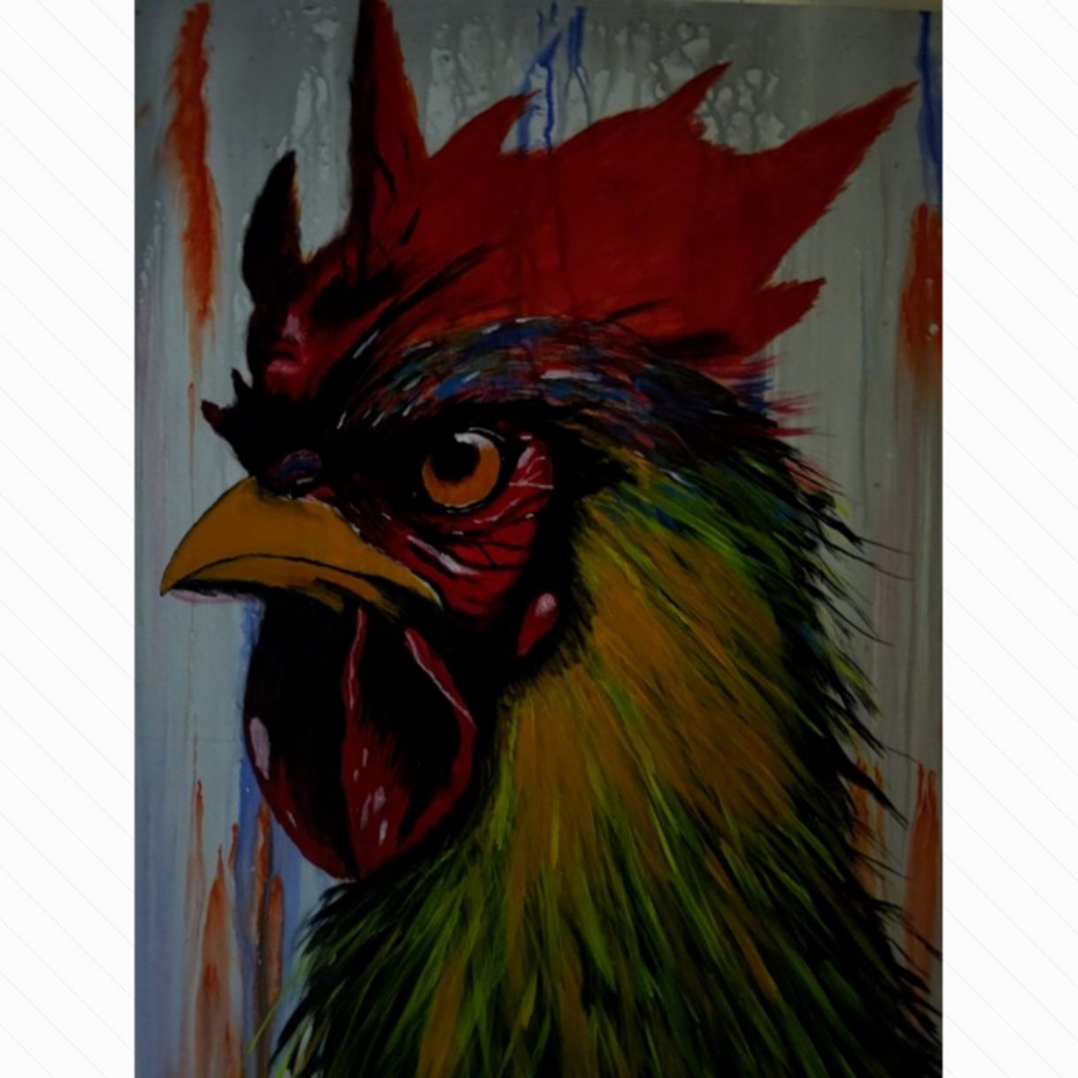 Tranh Nghệ Thuật Linh Kê Acrylic 60x80cm Sáng Tác 2025 Phong Cách Hiện Đại 
