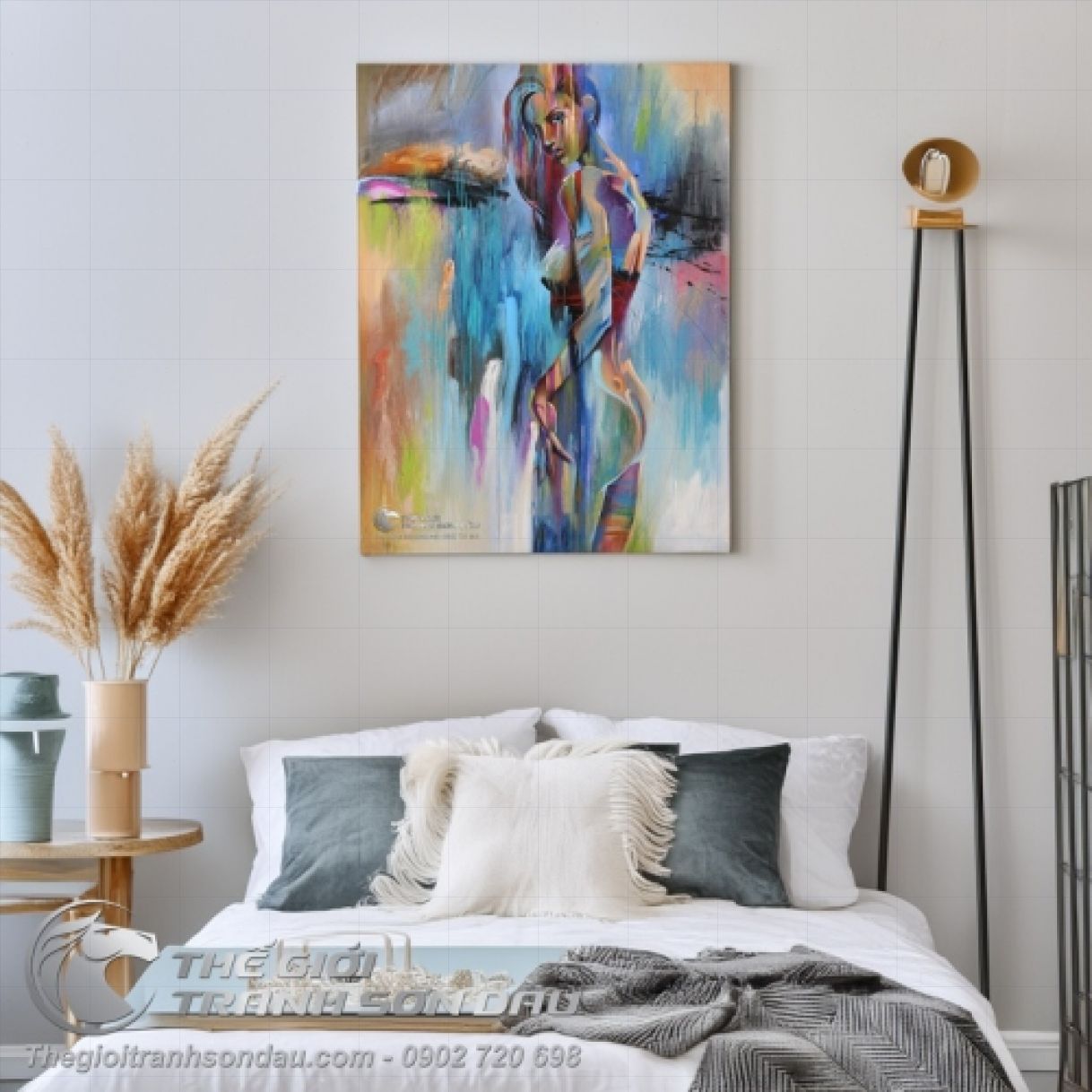 Tranh Nghệ Thuật Thiếu Nữ Khoả Thân Quyến Rũ Sơn Dầu Độc Đáo 