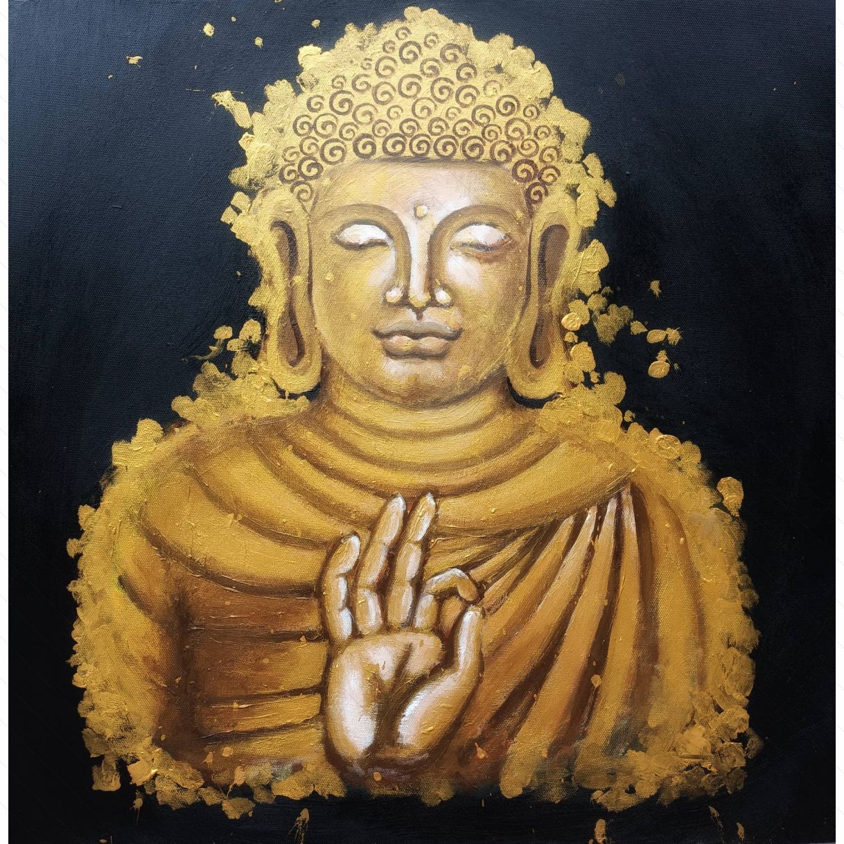 Tranh Phật Giáo Acrylic Trên Toan 50x50cm Độc Đáo Có Giấy Phép 