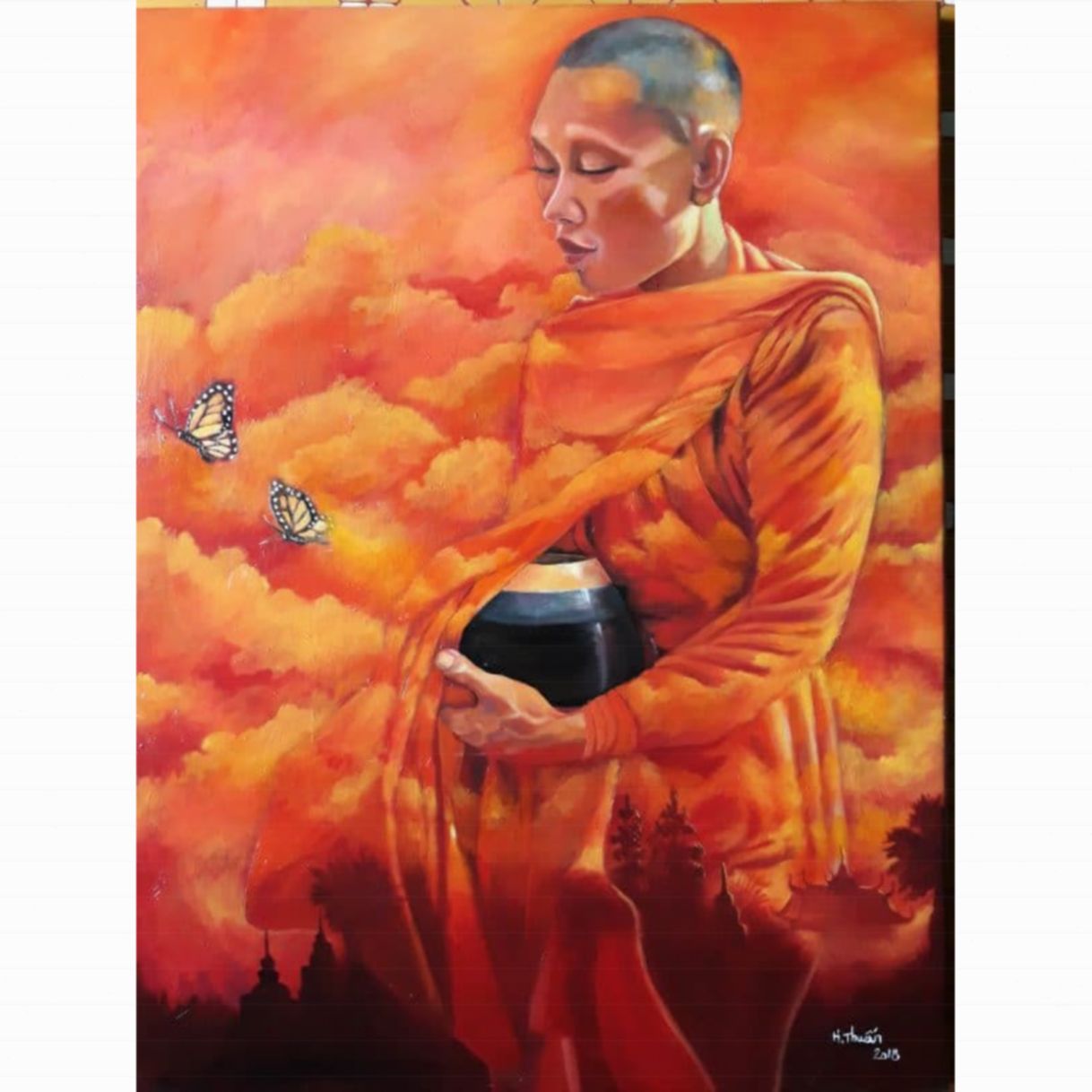 Hoàng Thuấn Tranh Sơn Dầu “Không” Ấn Tượng Kích Thước 60x80cm 
