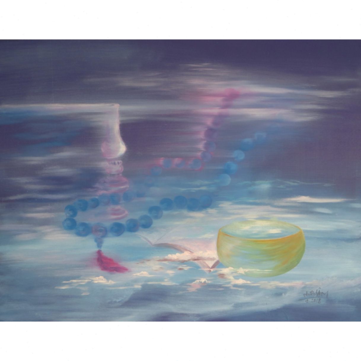 Tranh Phật Giáo Giác Ngộ Sơn Dầu 70x90cm Ý Nghĩa 