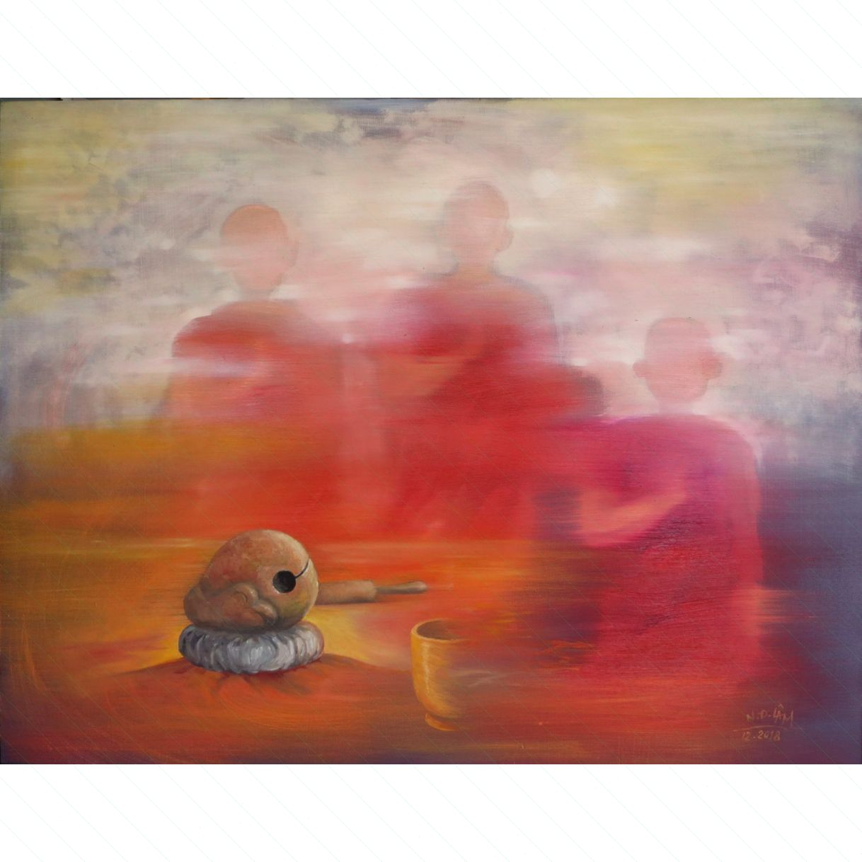Tranh Sơn Dầu GIÁC NGỘ Đức Lâm 70x90cm Năm 2018 