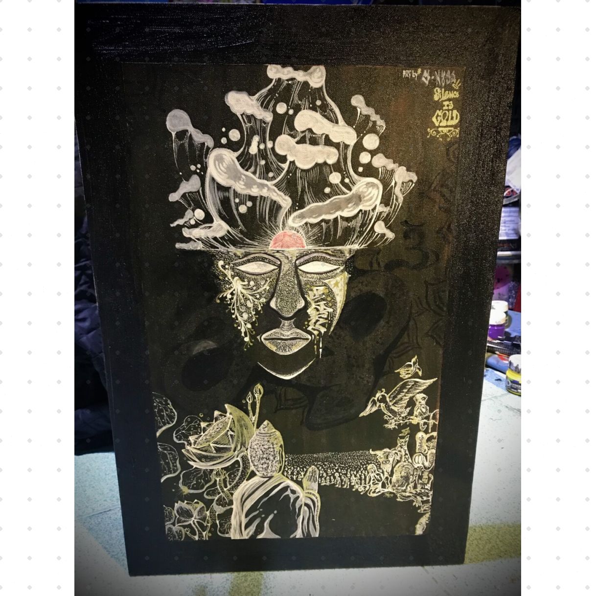 Tranh Nghệ Thuật Cảm Nhận Acrylic 40x60cm Tranh Độc Bản Có Giấy Phép 