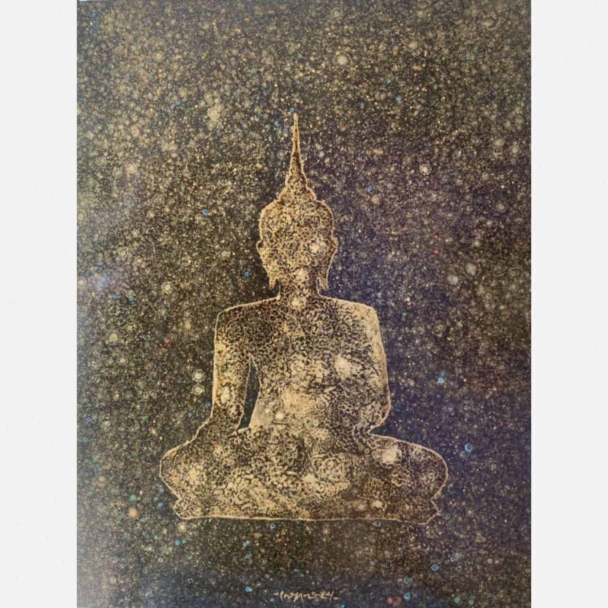 Tranh Sơn Mài Sớm Bình Yên 60x80cm Độc Bản Họa Sĩ Việt Nam 